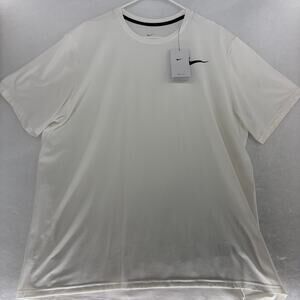 Nike Dri-FIT Men's XXL Short-Sleeve Fitness Training T-Shirt White NWT